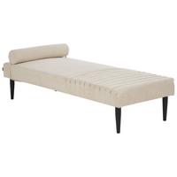 CHAISELONGUE Stoff Beige Mauriac - Beige, Textil (74/40/180cm) - Beliani