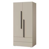 DREHTÜRENSCHRANK Largo mit 2 Türen und 2 Schubladen, für Jugendzimmer, 90 cm, Kaschmir - Kaschmir, Holzwerkstoff (90/195/60cm) - Beautysofa