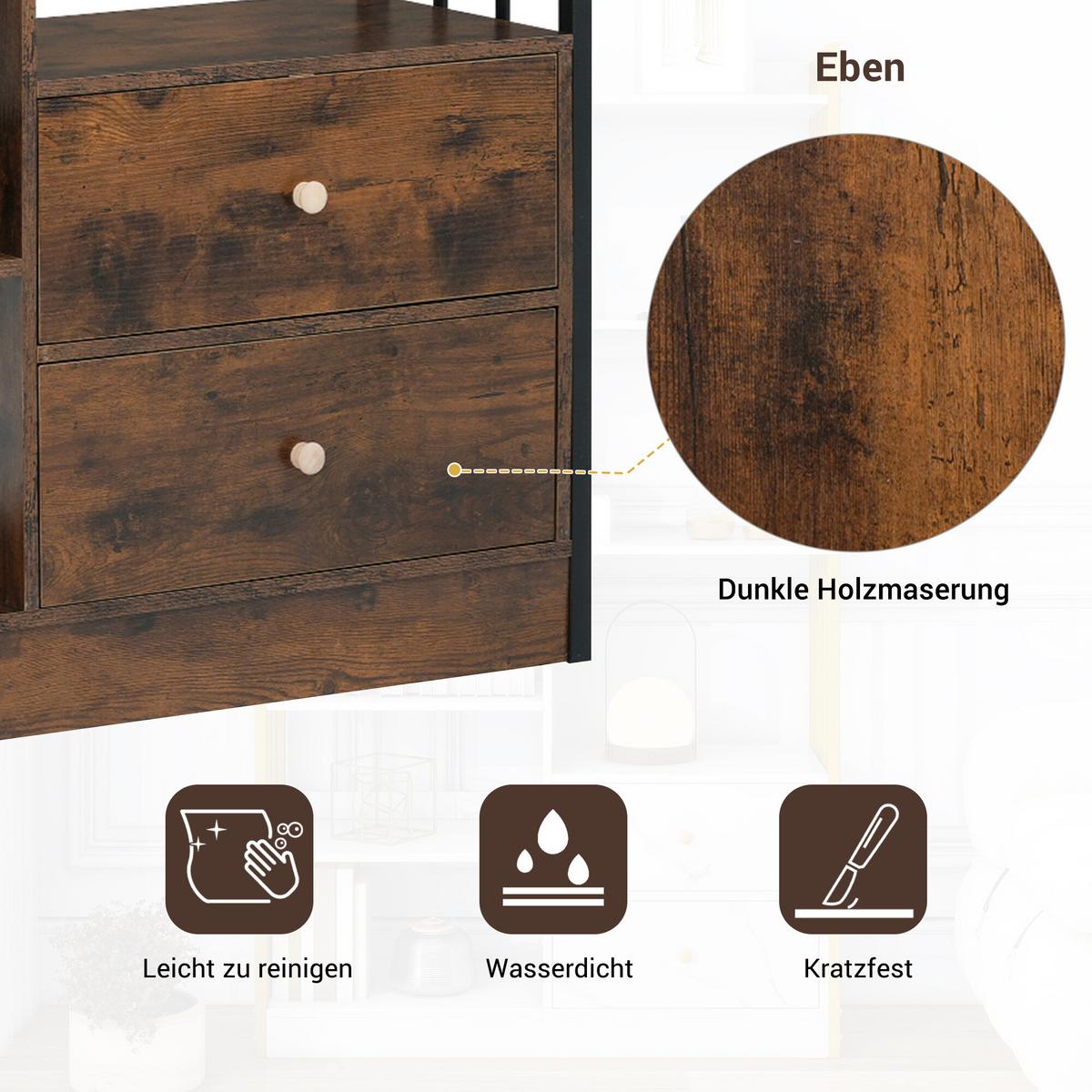 BÜCHERREGAL Braun 100-30-173,5 cm - Braun, Holzwerkstoff (30/173.5/100cm) - Urban Meuble