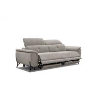 SOFA AVENA 3-Sitzer mit 2 Relaxfunktionen, taupe - Taupe, Holzwerkstoff/Textil (204/80/108cm) - Wozimo