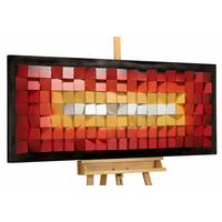 WANDBILD Rot 130/53 cm - Rot/Weiß, Holz/Kunststoff (7.07/53cm) - KUNSTLOFT