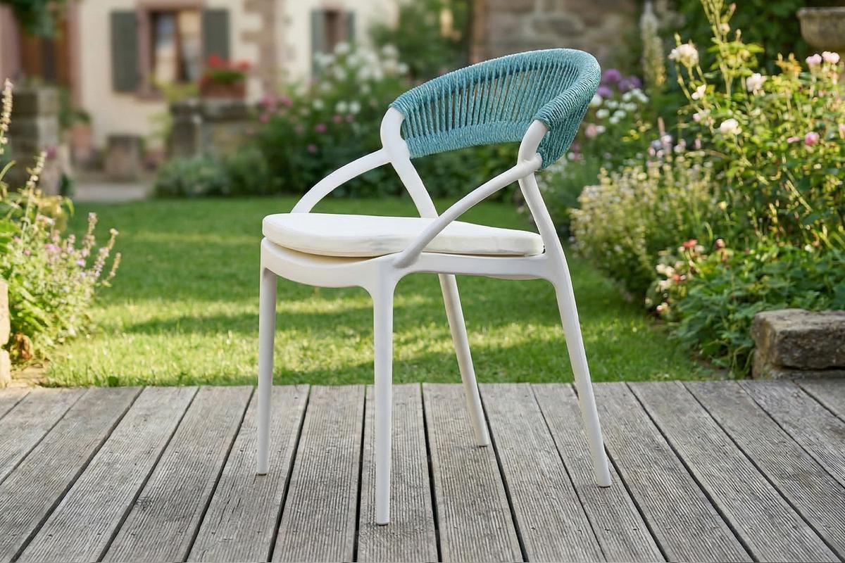 GARTENSTUHL KISO Hellblau Kunststoff Stapelbar (1er-Set) - Hellblau, Kunststoff (54/79/58cm) - KAWOLA