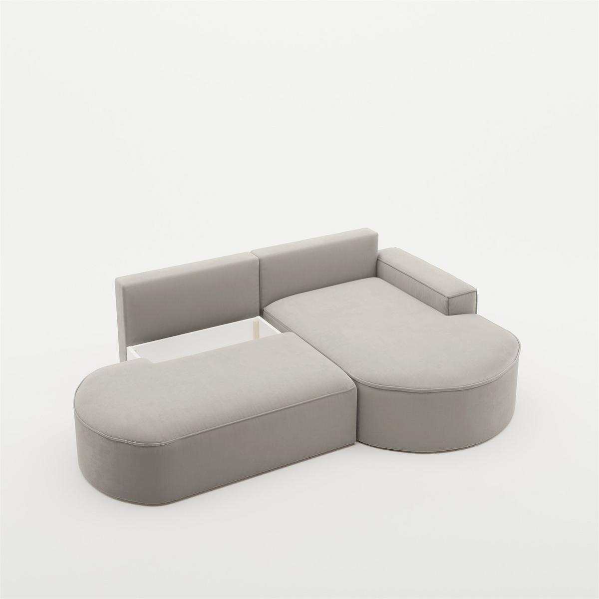ECKSOFA Venedig Mit Schlaffunktion - Hellgrau, Holzwerkstoff/Textil (278/179cm) - Fun Möbel
