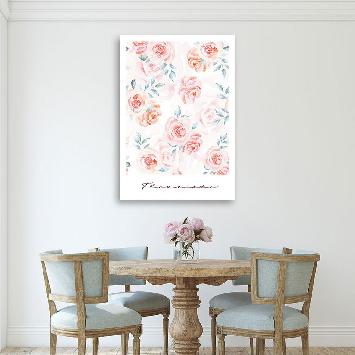 KUNSTDRUCK Rosa 60/90 cm - Pink, Textil (60/90cm) - KUNSTLOFT