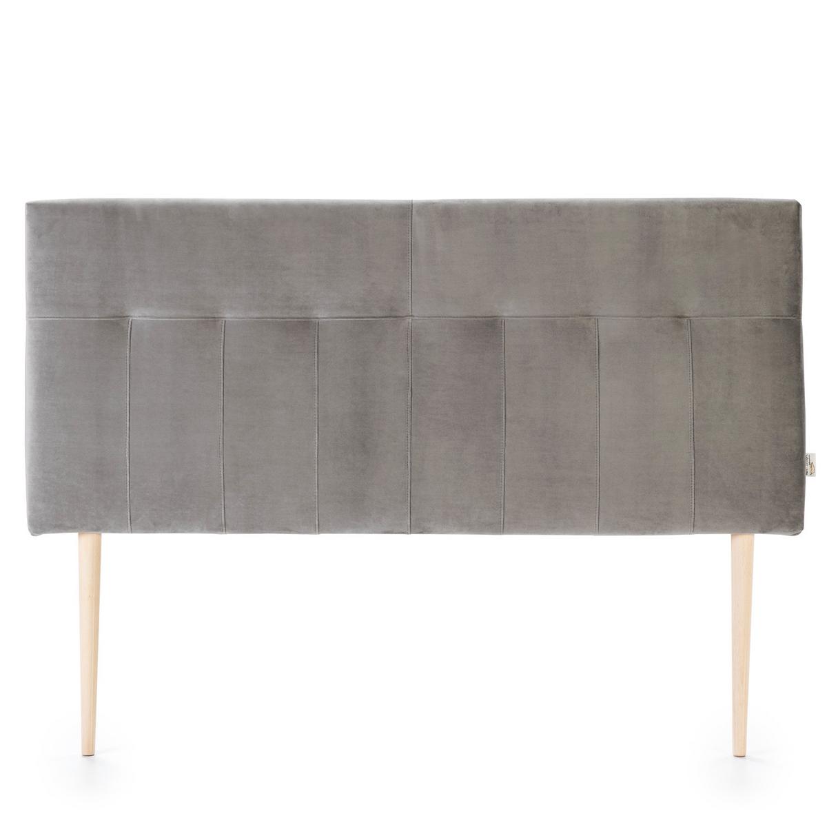 KOPFTEIL 160x100 cm Napoles Grau - Grau, Textil (8/100/160cm) - VS Venta-stock