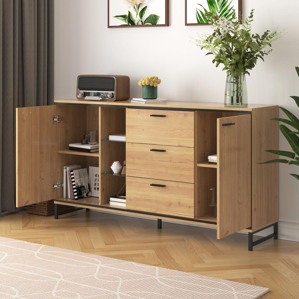 SIDEBOARD in Holzoptik 160/40/85 cm - Hellbraun, Holzwerkstoff (40/85/160cm) - Urban Meuble