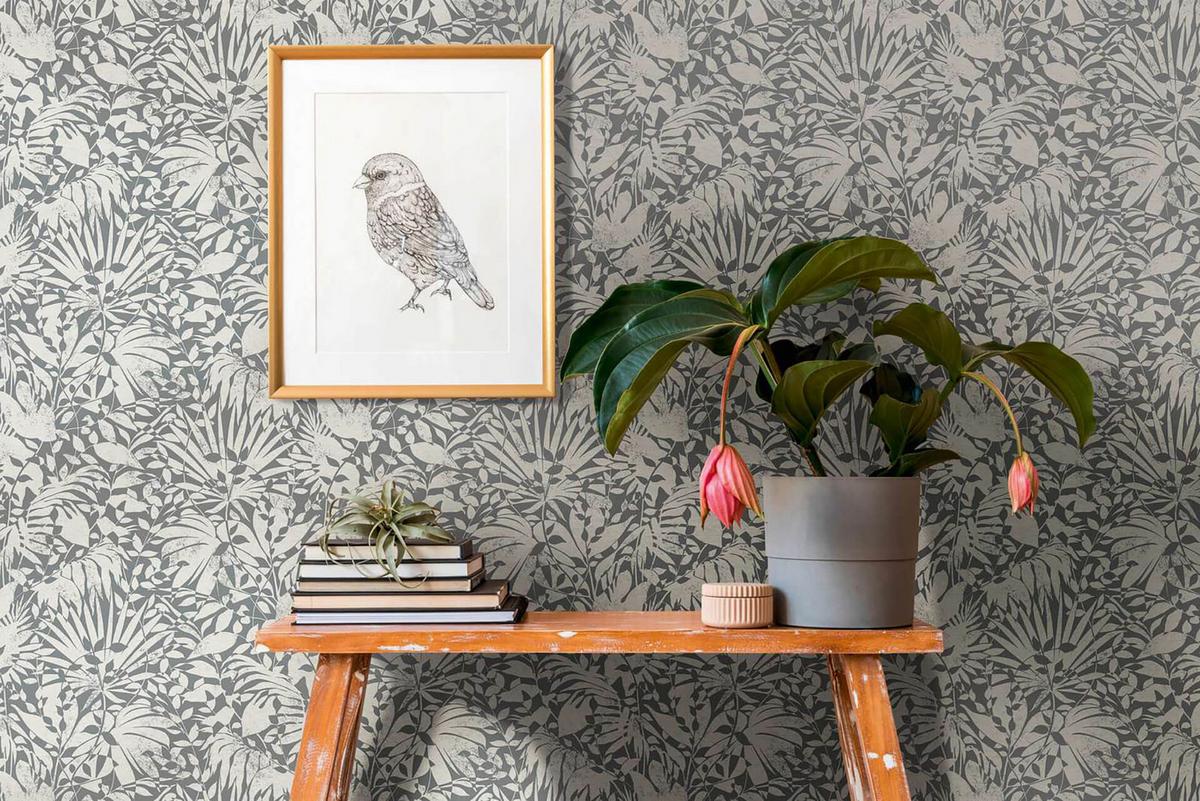 VLIESTAPETE Grau 53/1005 cm - Silberfarben, Textil (53/1cm) - KUNSTLOFT