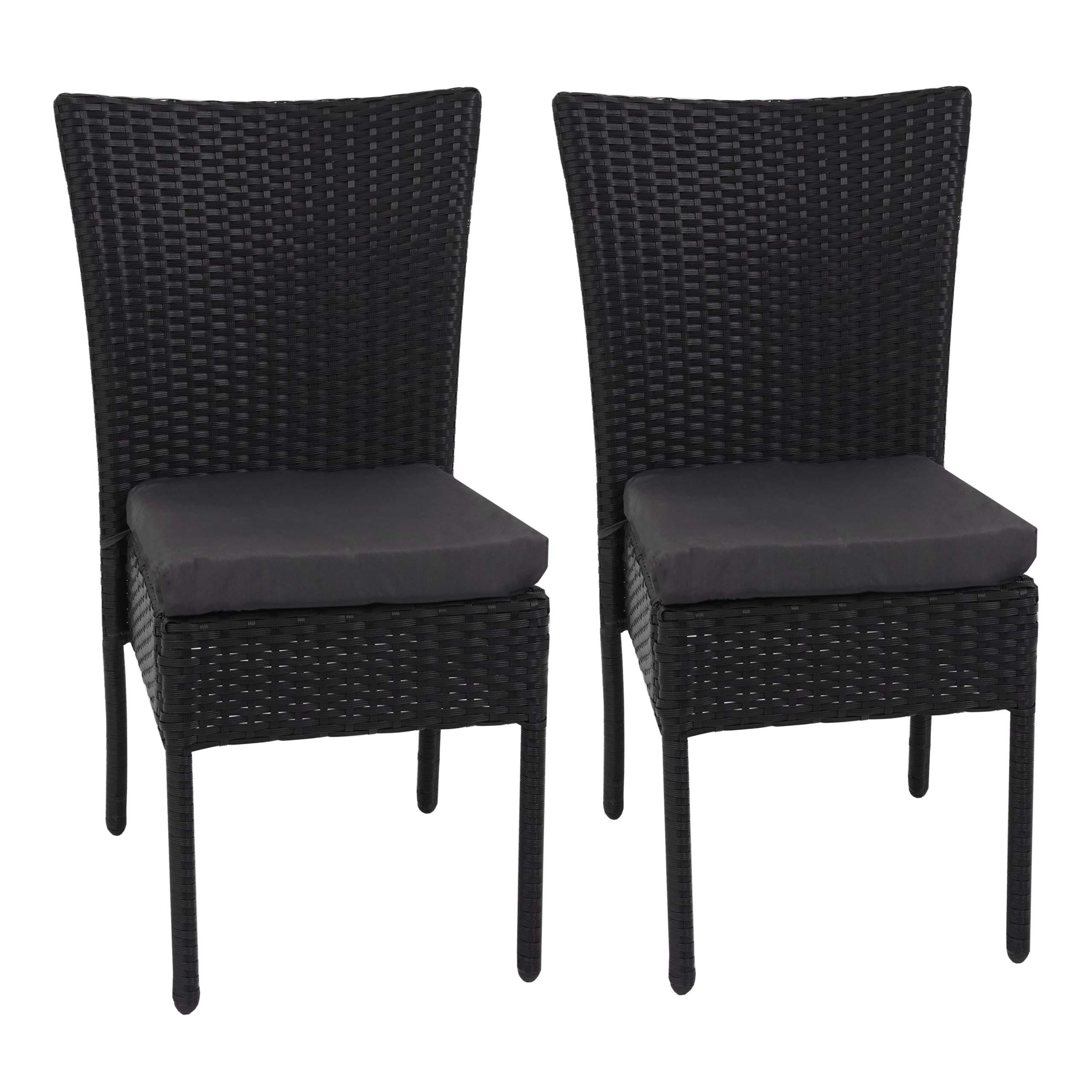 STUHL Schwarz, Anthrazit 2er-Set - Anthrazit/Schwarz, Kunststoff (52/90/58cm) - MCW