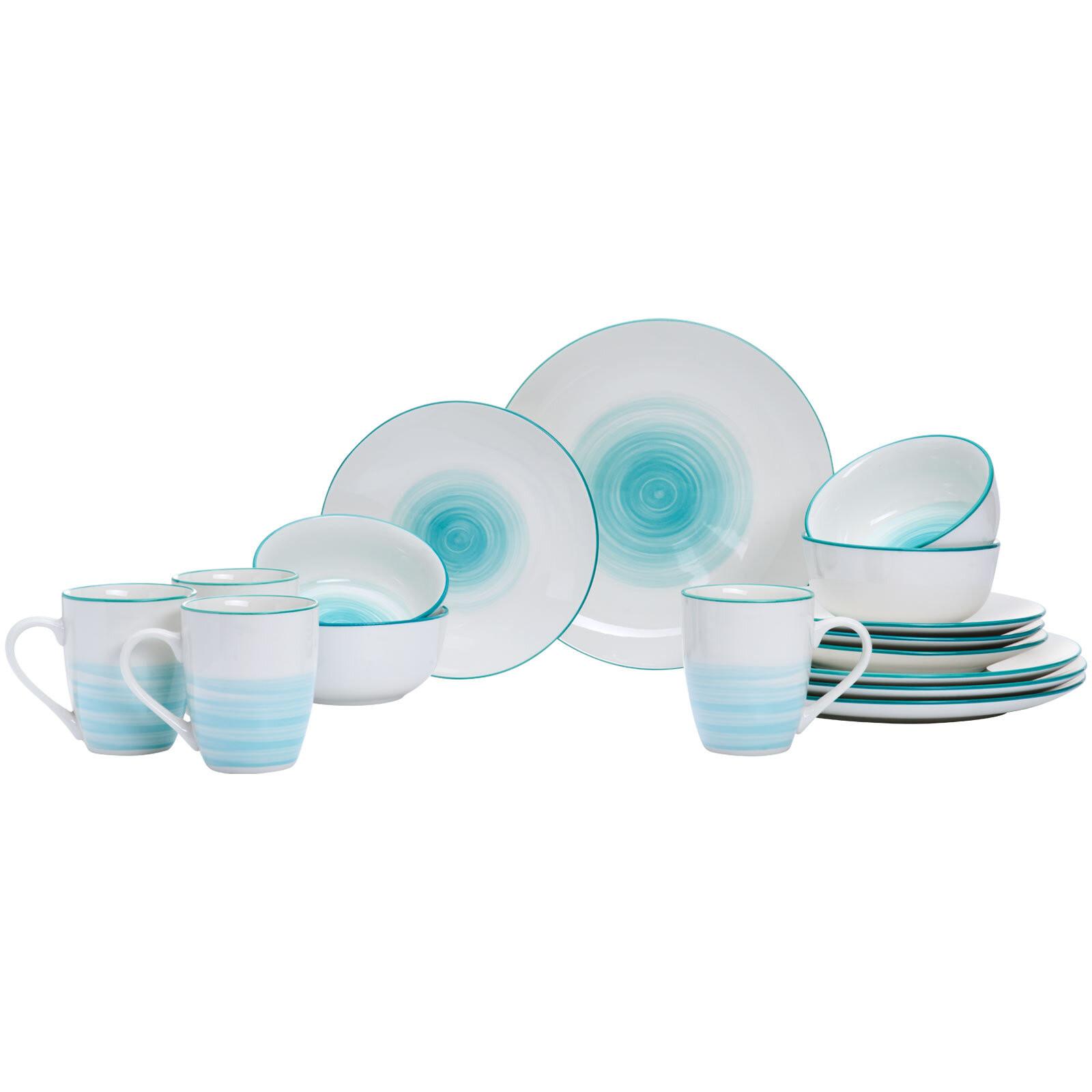 KOMBI SET Luna Türkis 16-tlg. - Türkis, Keramik (2/2/2cm) - Ritzenhoff Breker