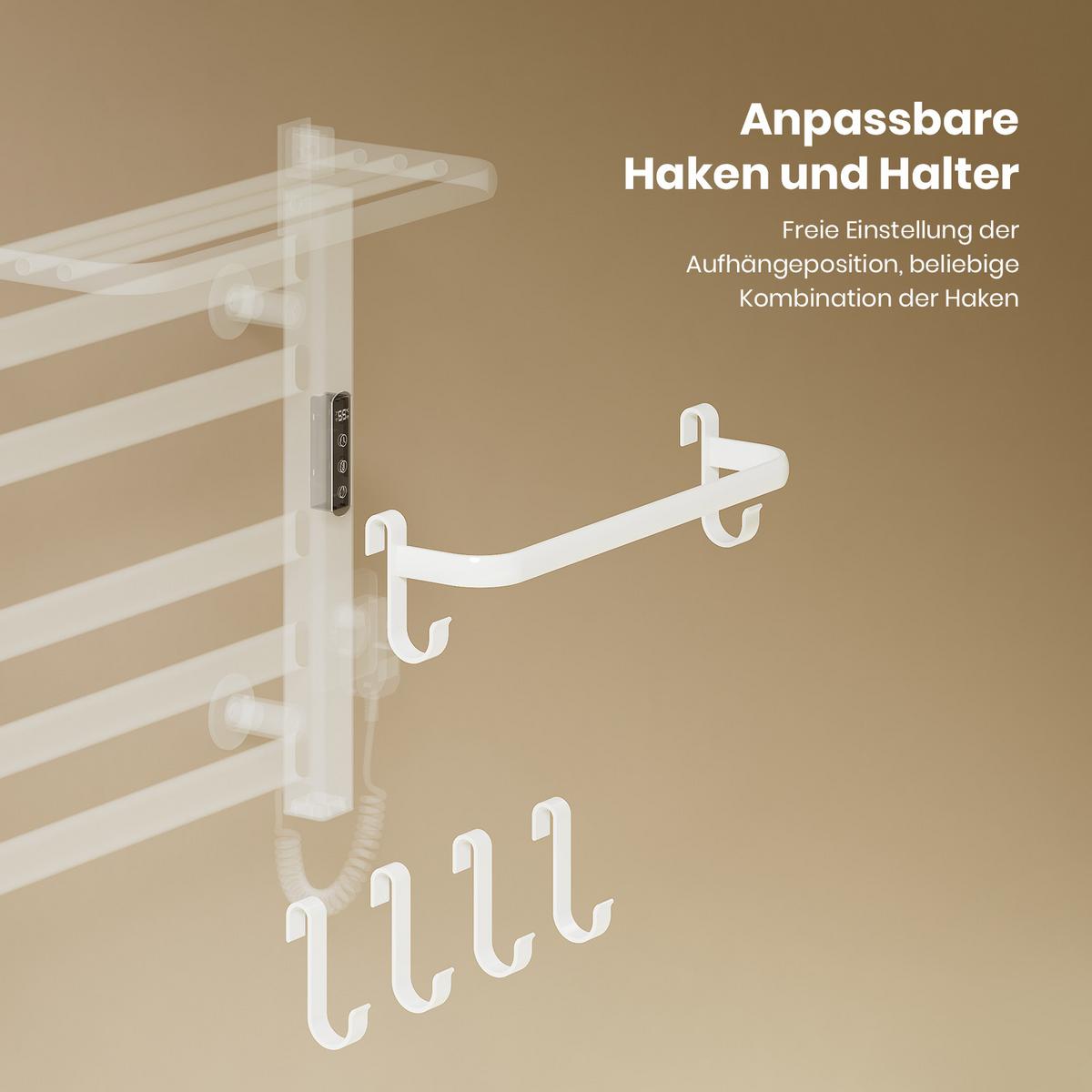 HEIZKÖRPER Elektrisch mit WiFi und Fernbedienung Weiß 50/50 cm - Weiß, Metall (50/50/25cm) - EMKE