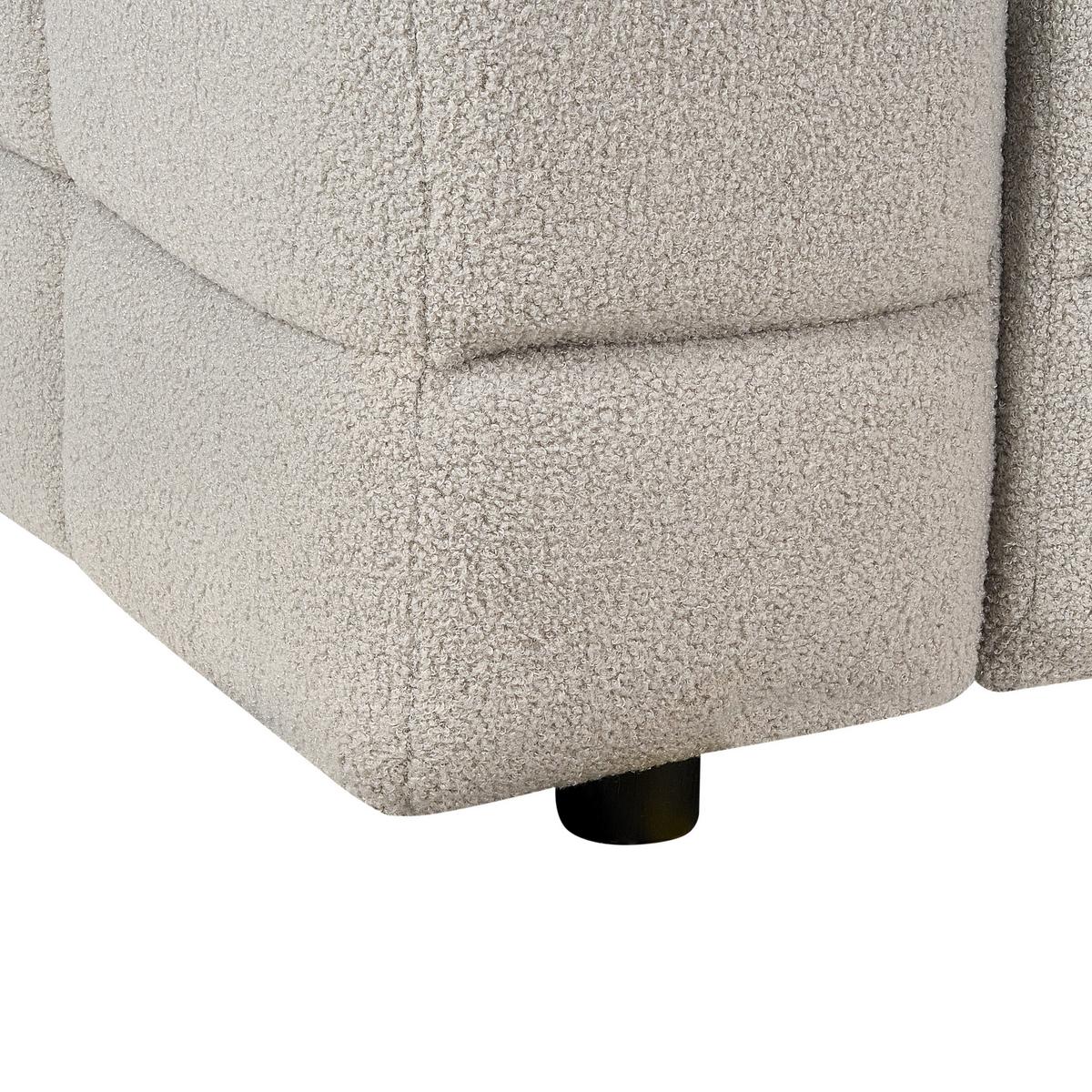 3-SITZER-SOFA Bouclé grau Mullola - Grau, Textil (227/77/103cm) - Beliani
