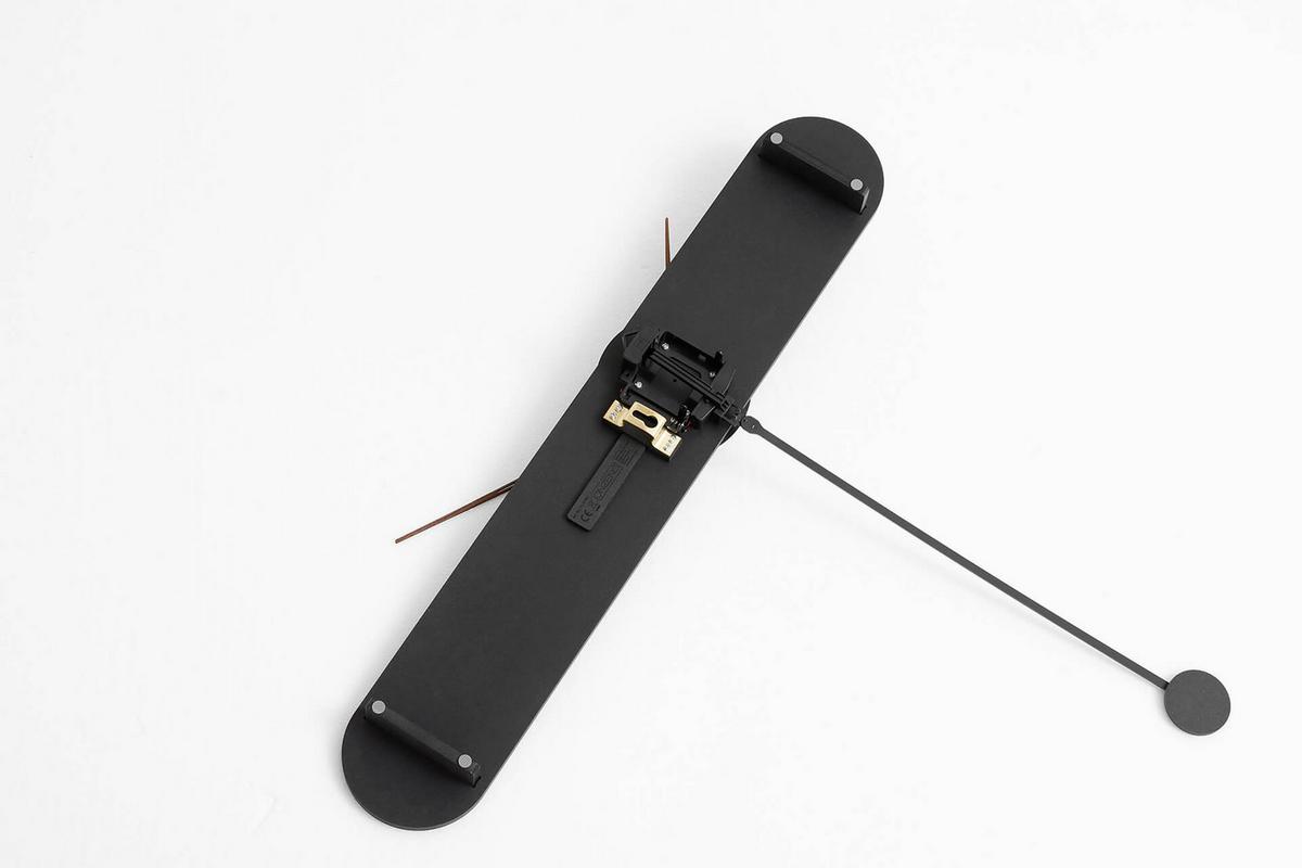 WANDUHR Design Schwarz 73/60 cm - Schwarz, Holzwerkstoff (73/60/3cm) - ONZENO