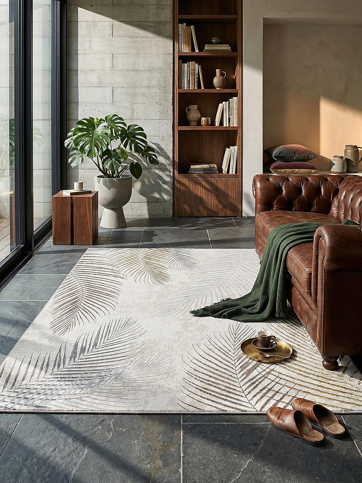 KURZFLORTEPPICH Floral KAVALA Polyester Creme 160 x 230 cm - Beige, Textil (160/230cm) - KADIMA DESIGN