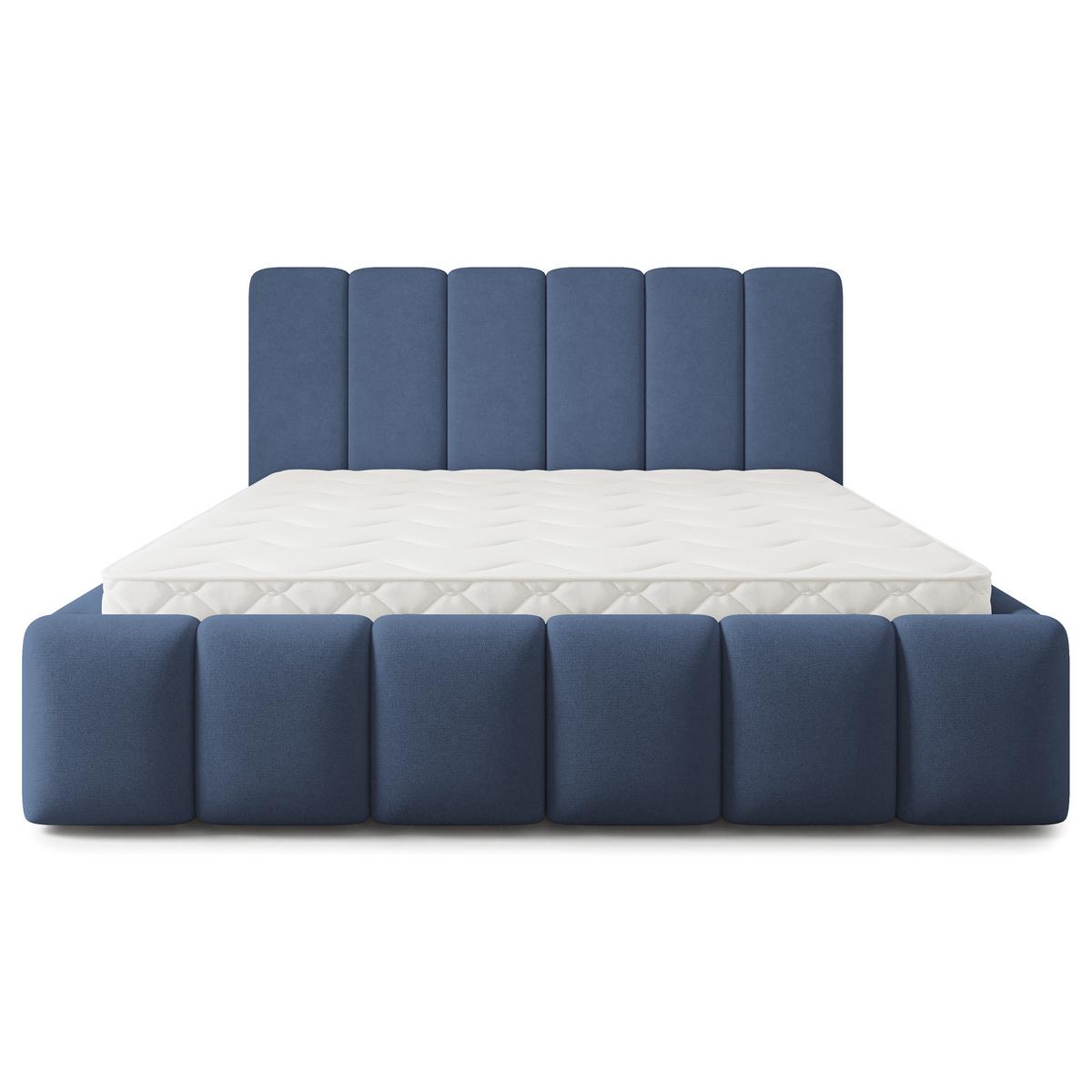 POLSTERBETT ATTORA SR 200x200 cm mit Bettkästen - Blau - Blau, Holz (200/200cm) - MASSENO