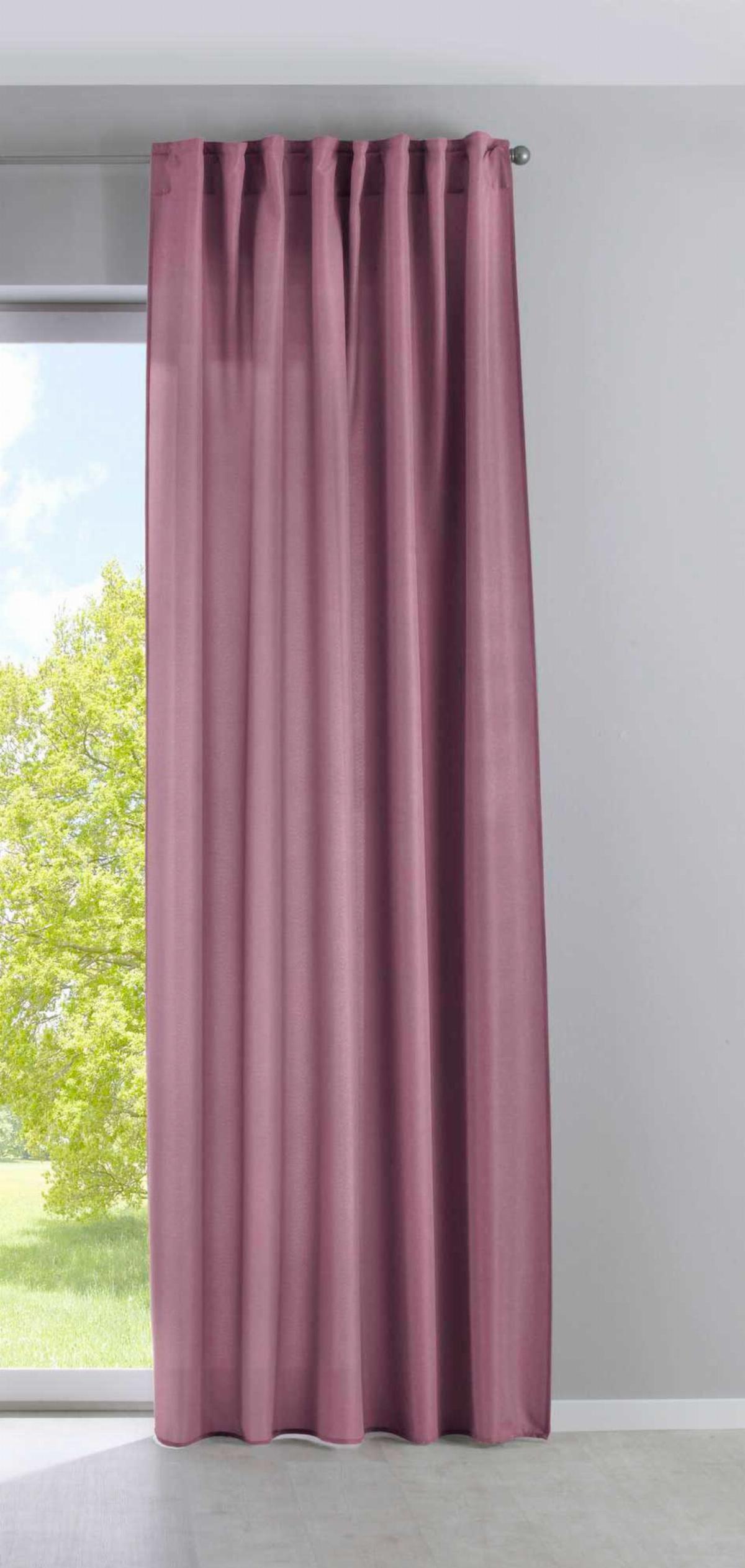 SCHLAUFENGARDINE »Jena« HxB 250x140 cm Altrosa - Rosa, Textil (140/250cm) - Gardinenbox