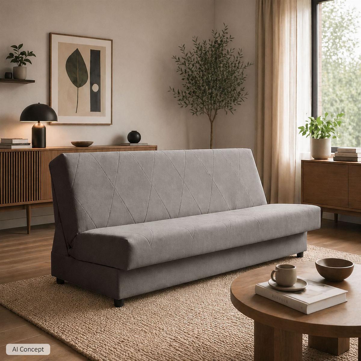 SCHLAFSOFA VERO mit Schlaffunktion Castel 20 - Grau, Textil (191/88/90cm) - Lookway