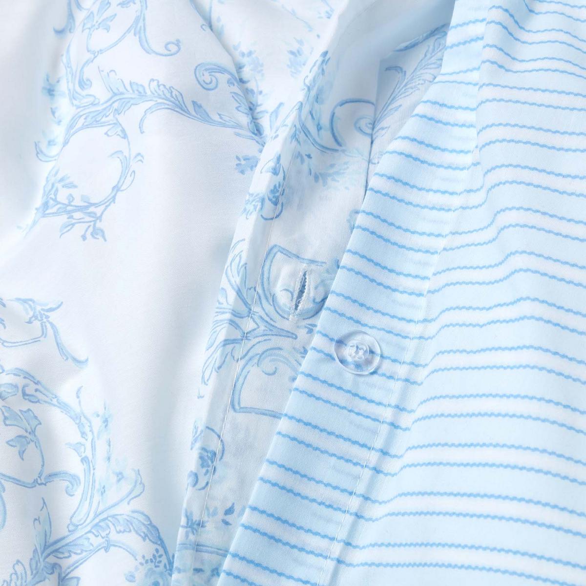 WENDEBETTWÄSCHE Toile-De-Jouy - Blau, Textil (230/220cm) - Homescapes