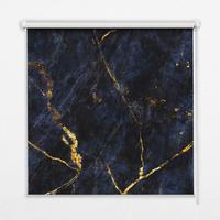 INNENROLLO - Fensterrollo - Rollo - 150x140 cm - Marineblauer Marmor - Dunkelblau, Kunststoff (150/140/0.5cm) - TULUP
