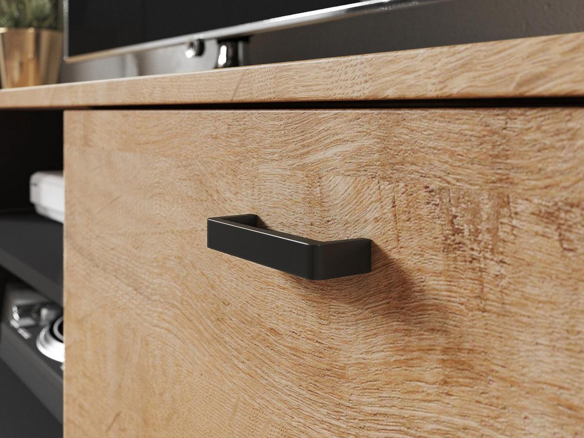 TV-LOWBOARD 140 Soho S04 - Silberfarben/Schwarz, Holzwerkstoff/Kunststoff (140/37/43cm) - MIRJAN24