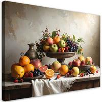 LEINWANDBILD Essen & Trinken 30x20cm - Beige, Textil (30/20cm) - Feeby