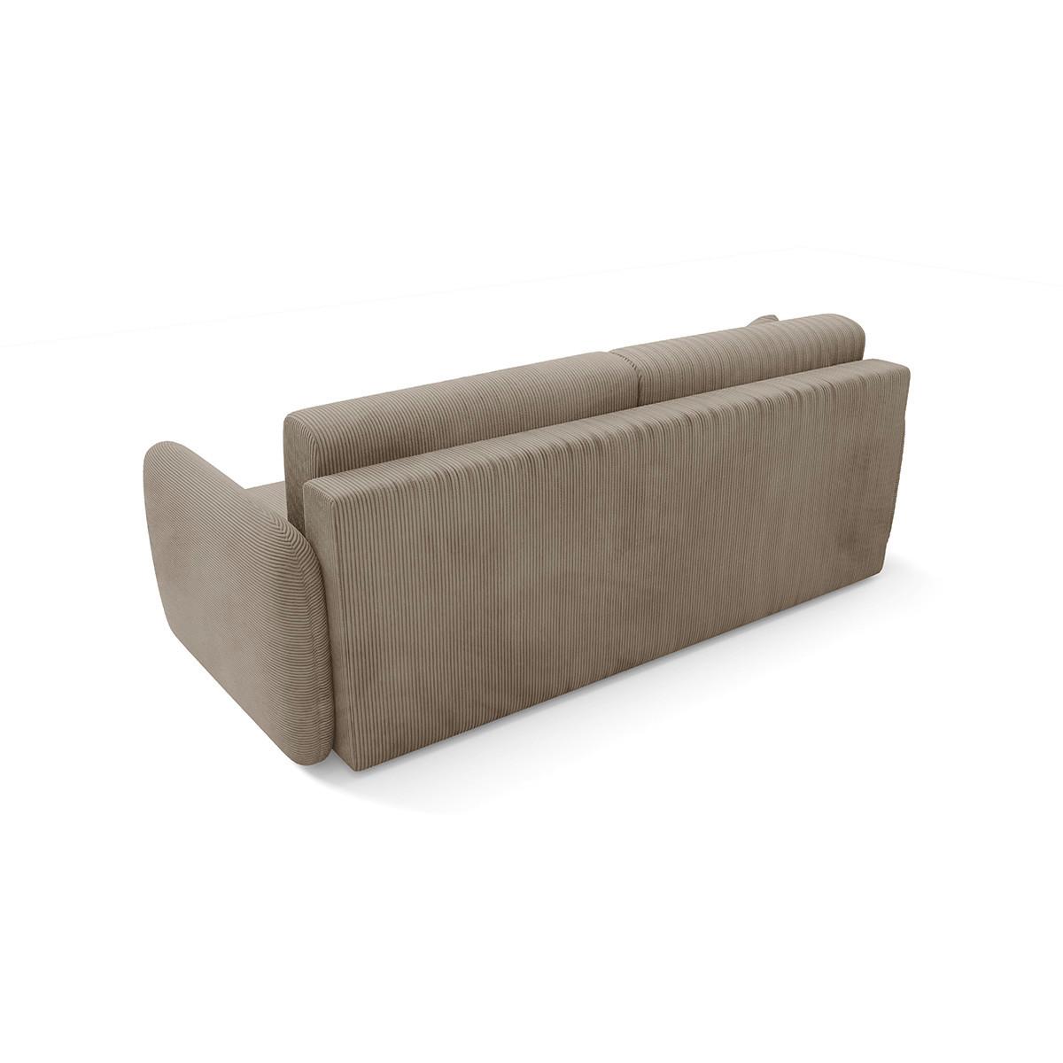 SOFA Dora 3 Sitzplätze Taupe - Taupe, Holz (233/92/110cm) - Petits-meubles