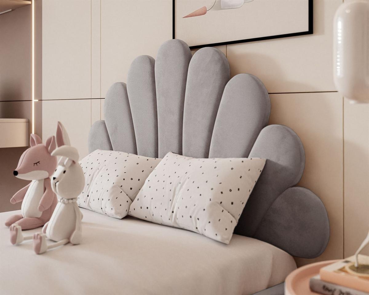 POLSTERBETT ASHLEY mit Bettkasten 140x200 cm, Stoff: Jasmine 90 - Dunkelgrau, Textil - Lookway