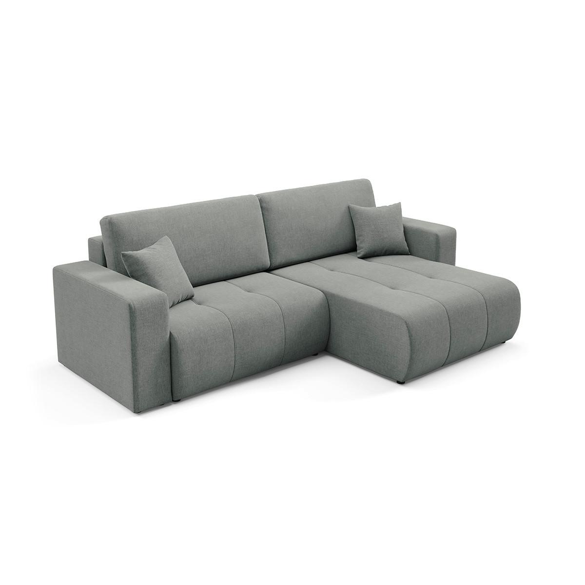 ECKSOFA Giulia 3 Sitzplätze Grau - Grau, Holz (244/149cm) - Petits-meubles