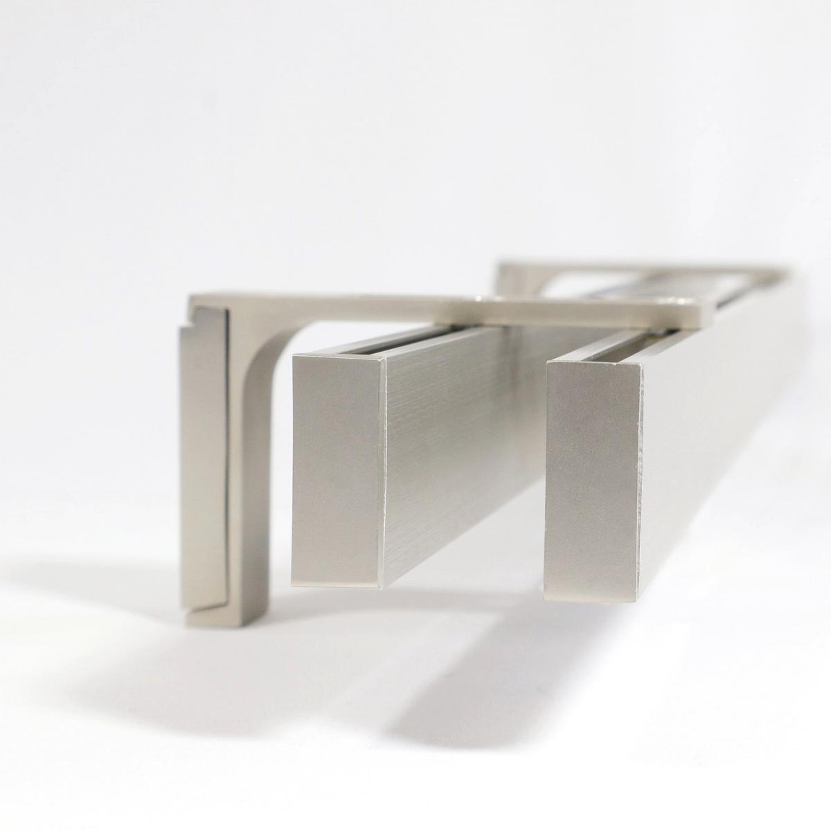 GARDINENSCHIENE 2-lauf Loft - Silberfarben, Metall (350cm) - Deco-Raum