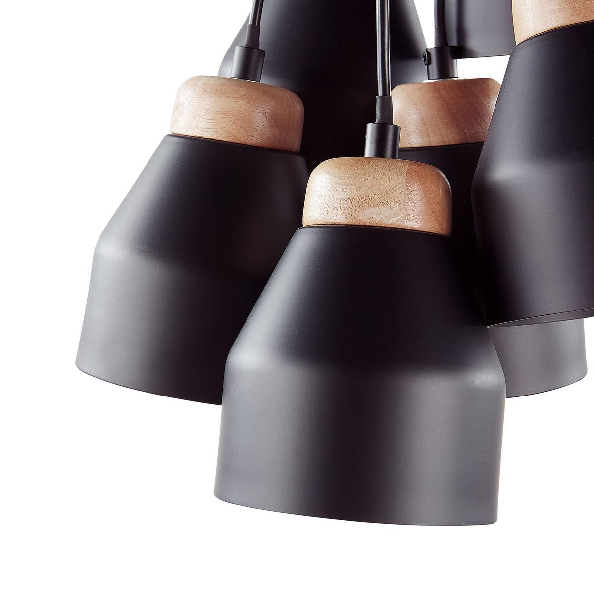 HÄNGELEUCHTE Cestos 12/12/68 cm - Schwarz, Metall (12/12/68cm) - Beliani