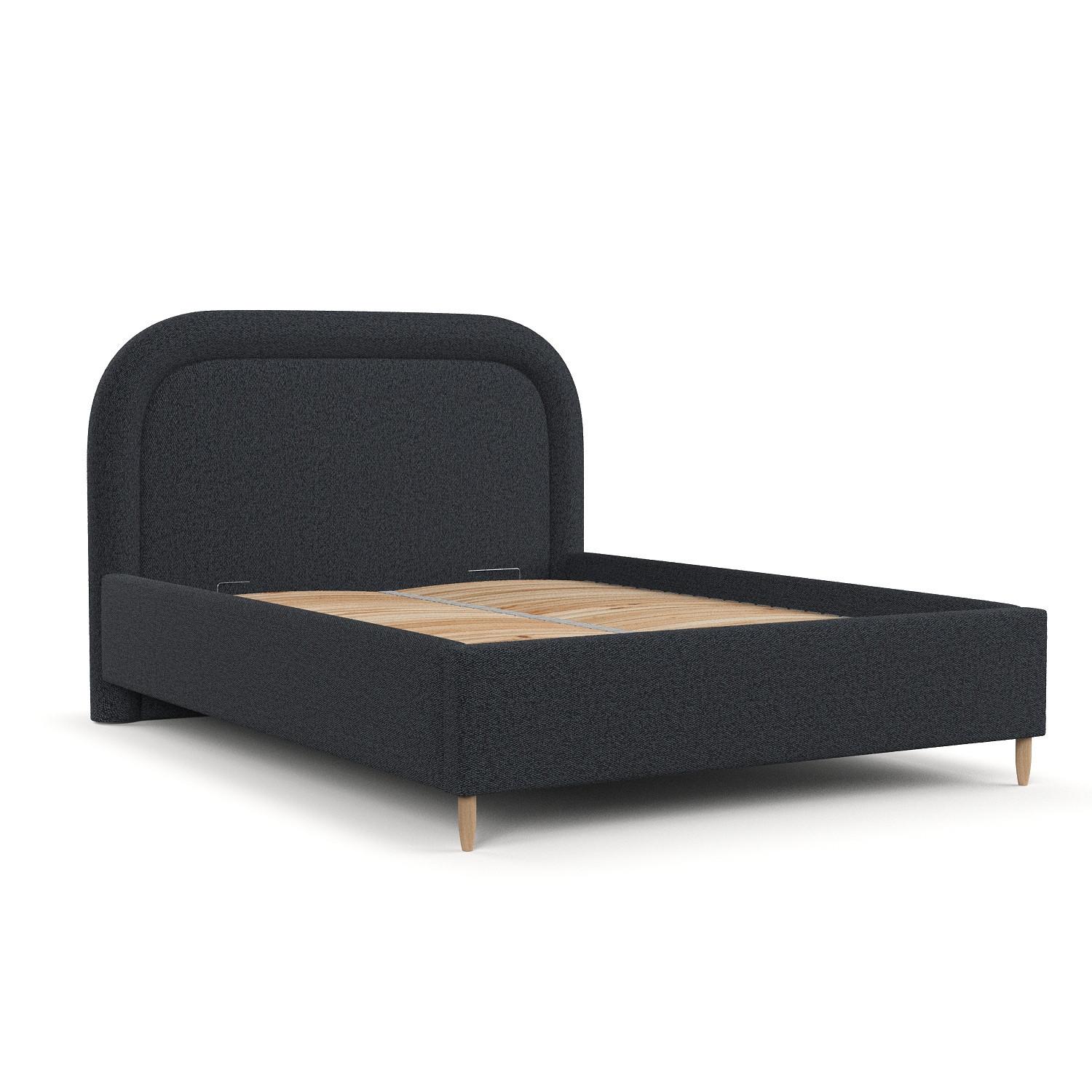 POLSTERBETT Zoya 180/200 cm Anthrazit im Riva Stoff - Anthrazit/Naturfarben, Holz/Holzwerkstoff (180/200cm) - AltaBeds