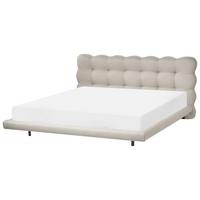 BETT mit Lattenrost 180/200 cm Stoff Beige Soulisse - Beige, Textil (180/200cm) - Beliani