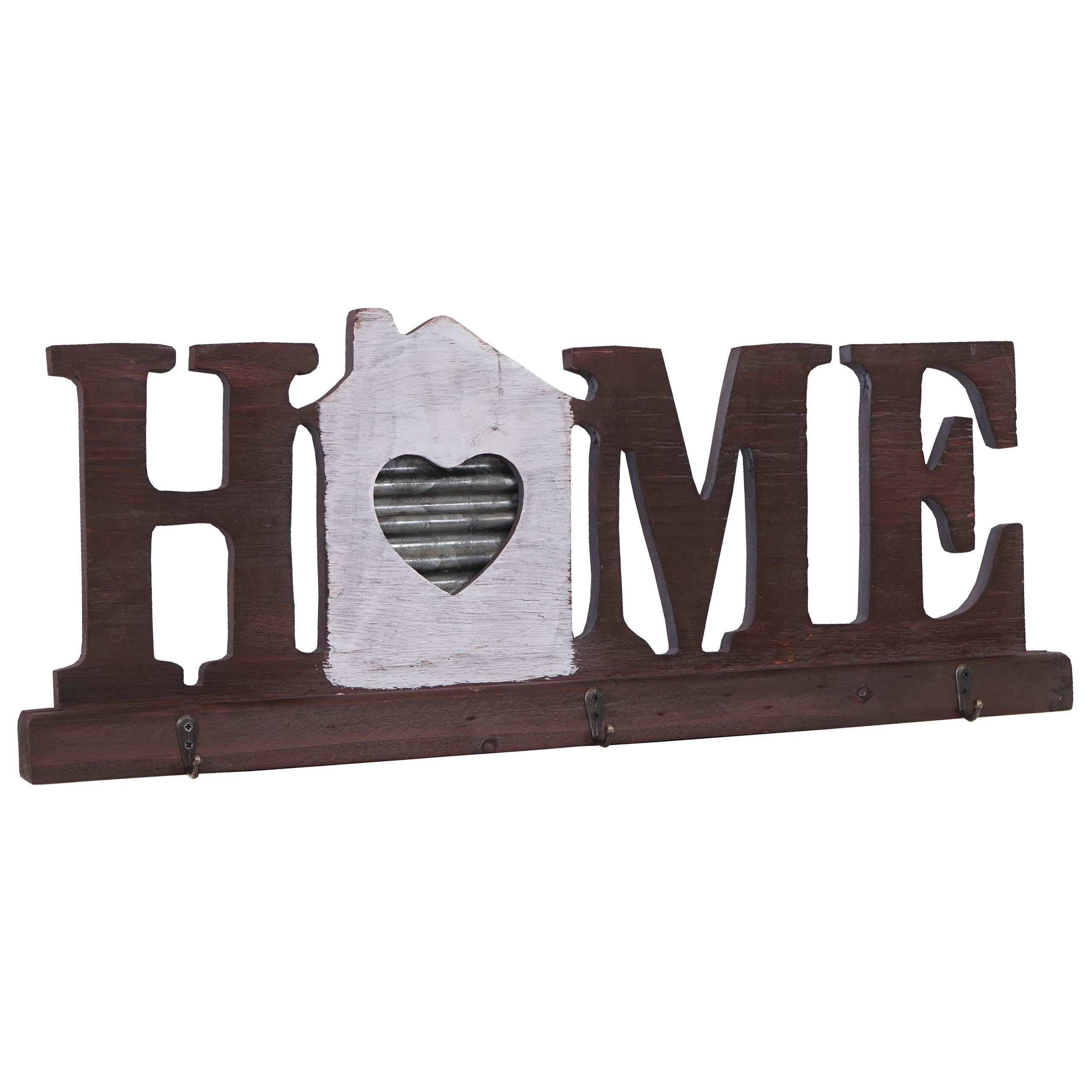WANDGARDEROBE HOME Braun - Braun, Holz (23/63/5cm) - MCW