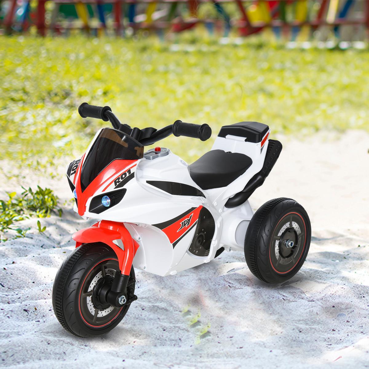 KINDER RUTSCHAUTO, Weiß+Rot, PP+ Metall - Weiß, Kunststoff (74/39/48cm) - HOMCOM