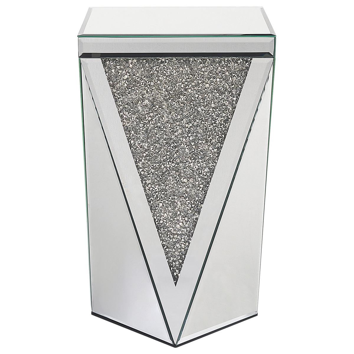 BEISTELLTISCH Silber verspiegelt Luxey - Silberfarben, Glas (30/30/51cm) - Beliani