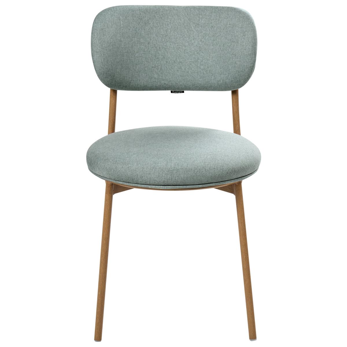 ESSZIMMERSTUHL 2er-Set Mintgrün Casey - Braun/Mintgrün, Textil (43/76/50cm) - Beliani