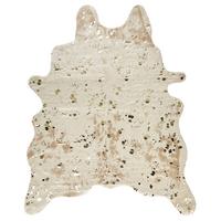 KUHFELL-TEPPICH Bogong Hellbeige 170/130 cm - Beige/Goldfarben, Textil (130/170cm) - Beliani