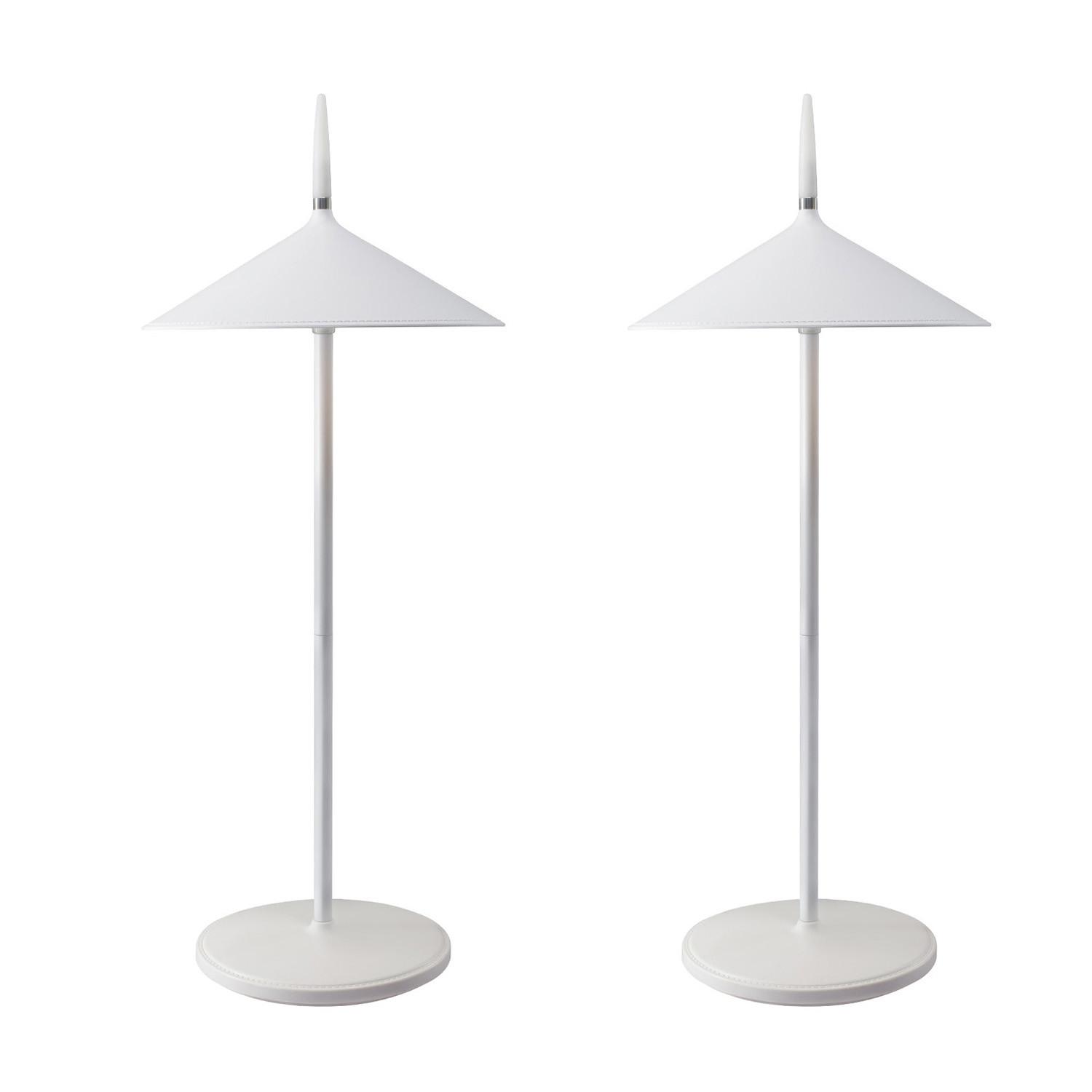 LED TISCHLEUCHTE Nauser (2er-Set) - Weiß, Kunststoff (15.4/15.4/37.6cm) - Nettlife