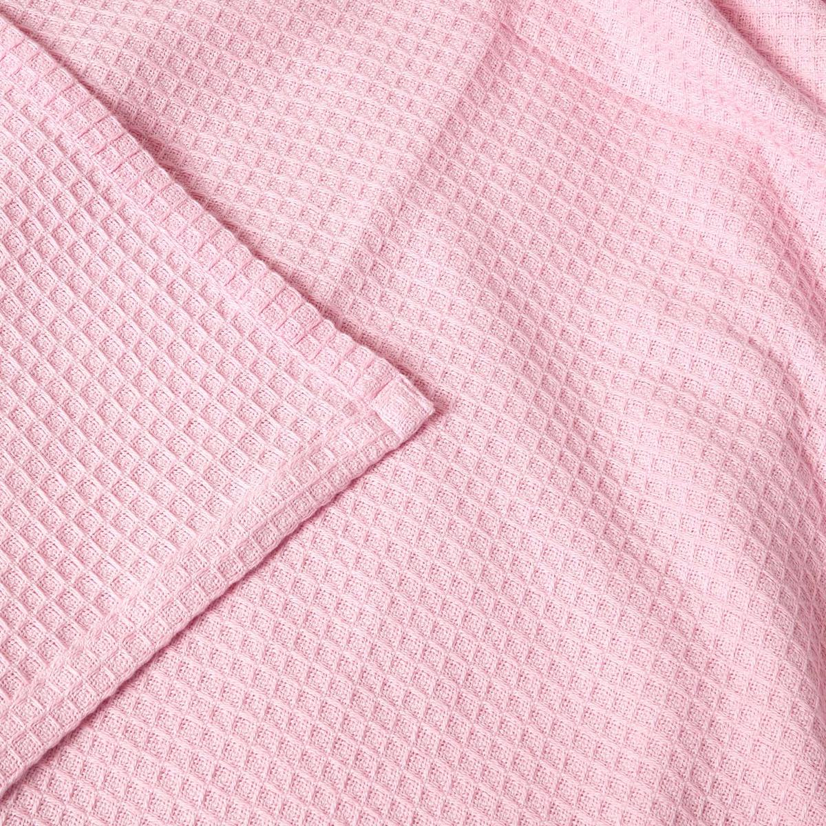 BIO-WOHNDECKE Waffelpiqué 230/280 cm - Rosa, Textil (280/230cm) - Homescapes