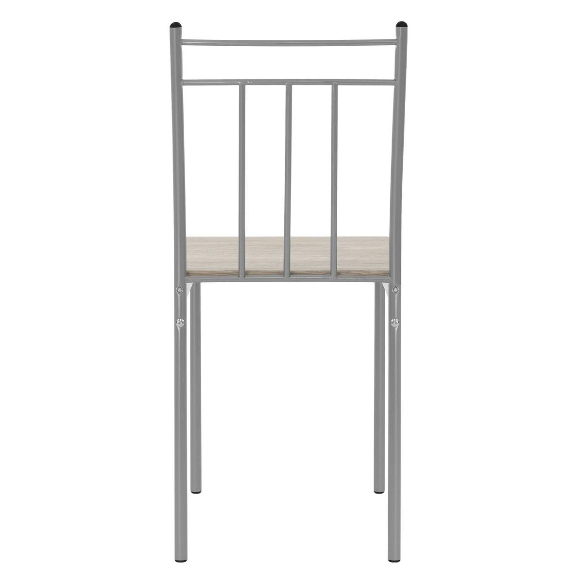 ESSTISCH SET 5-teilig Eiche hell - Beige/Grau, Holzwerkstoff/Metall (70/82.5/110cm) - ML-DESIGN