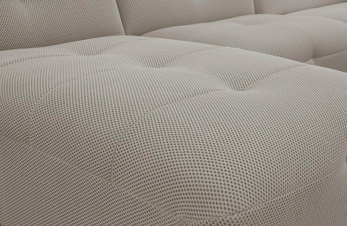 ECKSOFA TRENTO 4-Sitzer, beige - Beige/Schwarz, Holzwerkstoff/Kunststoff (165/262cm) - Wozimo