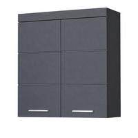 HÄNGESCHRANK grau Hochglanz 73 x 77 cm, Badschrank 2-türig hängend - Grau, Holzwerkstoff/Kunststoff (73/77/23cm) - Top.Furn
