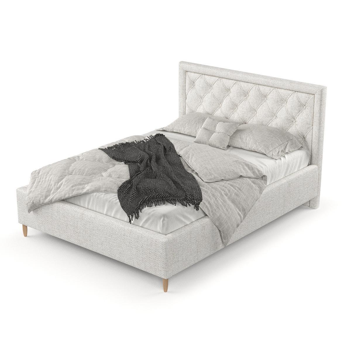 POLSTERBETT Lido 160/200 cm Creme im Neve Stoff - Creme/Naturfarben, Holz/Holzwerkstoff (160/200cm) - AltaBeds