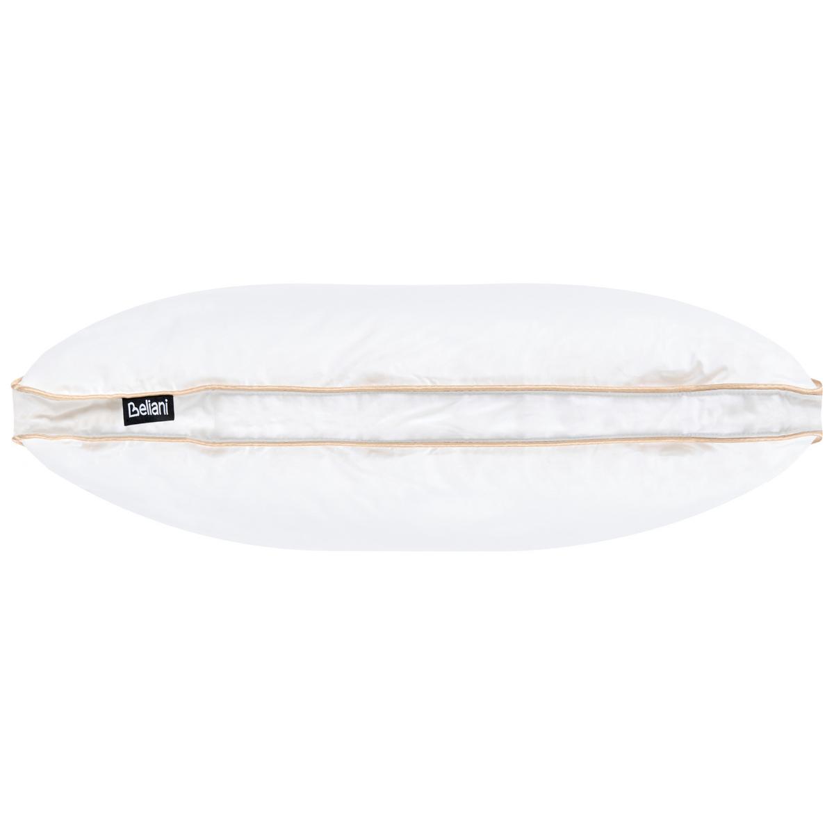 KOPFKISSEN Weiß 40/80 cm Etna - Weiß, Naturmaterialien (80/40cm) - Beliani