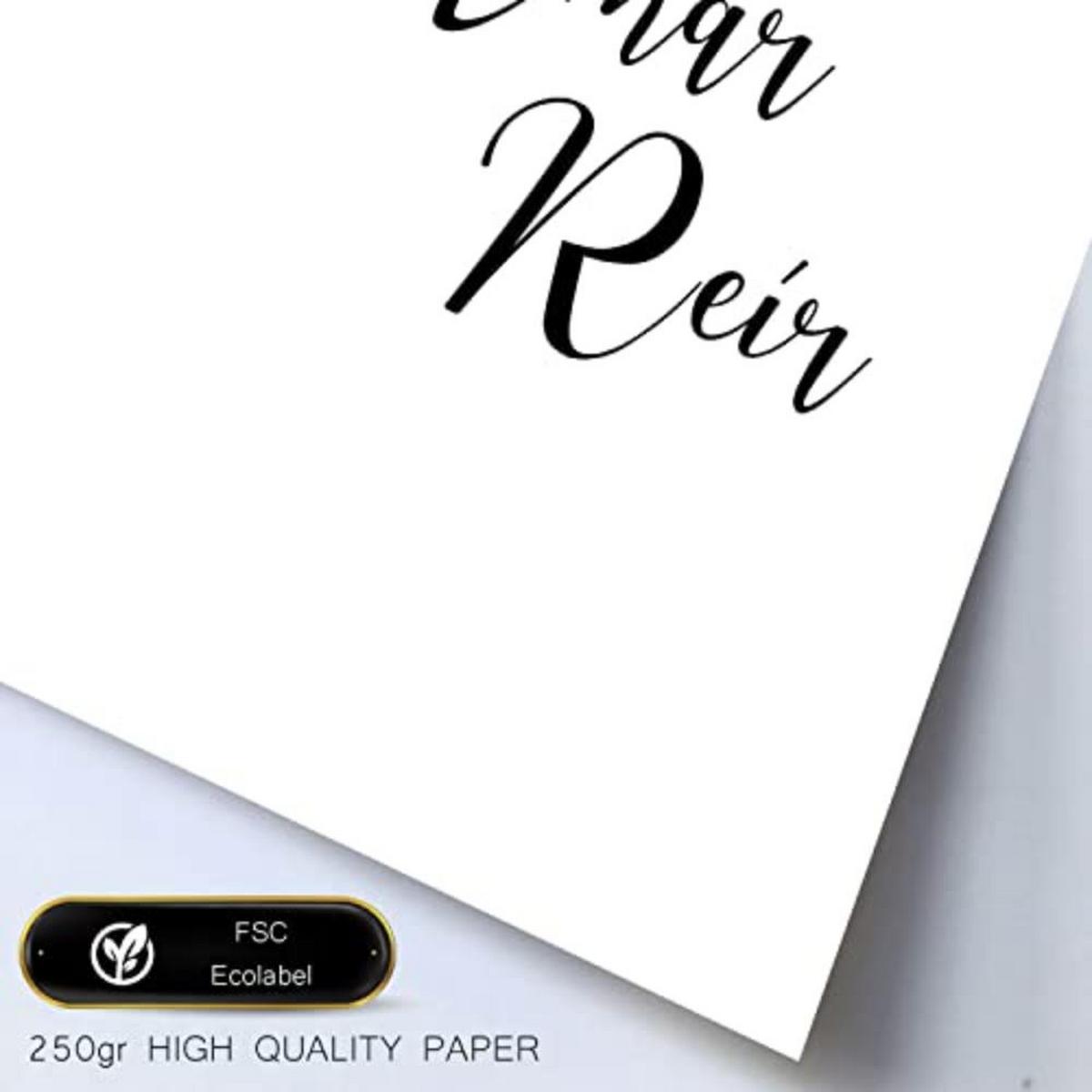 POSTER Set mit 4 Leben TypografieStil A4 Rahmenlos - Klar, Papier (29.7/3cm) - Nacnic