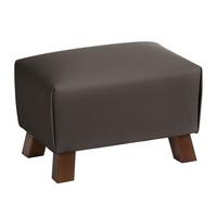 POLSTERHOCKER Kaylah pigmentiertes Nappaleder braun - Braun, Leder (28/28/40cm) - 58aufmkessel