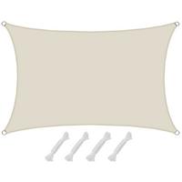 UV-SONNENSEGEL 1/2 m, Rechteckig, Wasserdicht, Beige - Beige, Kunststoff (100/200cm) - Amanka