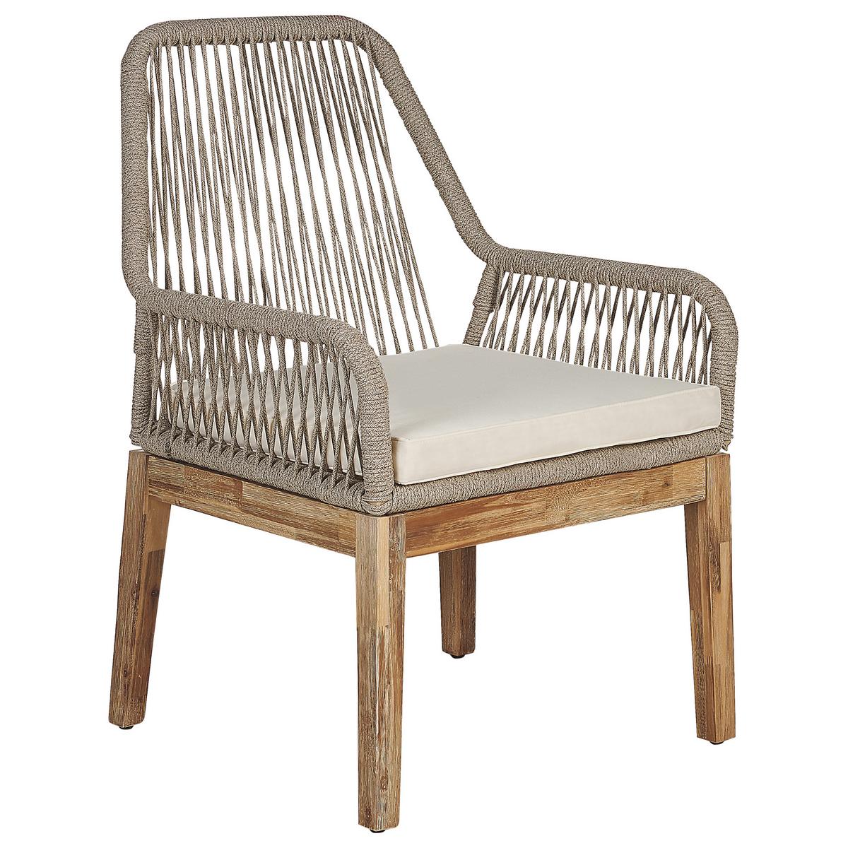 GARTENMÖBEL-SET 4-Sitzer Grau Oristano - Hellbraun/Beige, Stein - Beliani