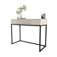 KONSOLE Glamour auf schwarzem Gestell PUSH OPEN - Kaschmir/Schwarz, Holzwerkstoff (100/81/42cm) - Lookway