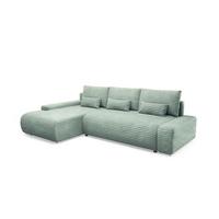ECKSOFA Ivana 3 Sitzplätze Hellgrün - Grün, Holz (265/172cm) - Petits-meubles