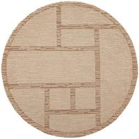 WOLLTEPPICH handgetuftet GANNEL, Blockdesign, Natur, Ø 160 cm - Beige, Textil (160/160cm) - KADIMA DESIGN